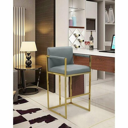 BROMAS Modern Contemporary Bertrand Bar Stool Chair, Grey BR2085515